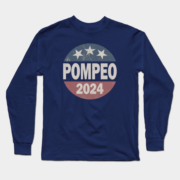 Vintage & Distressed Pompeo 2024 Long Sleeve T-Shirt by Etopix